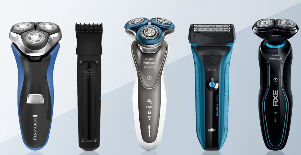 selection of electrical shavers